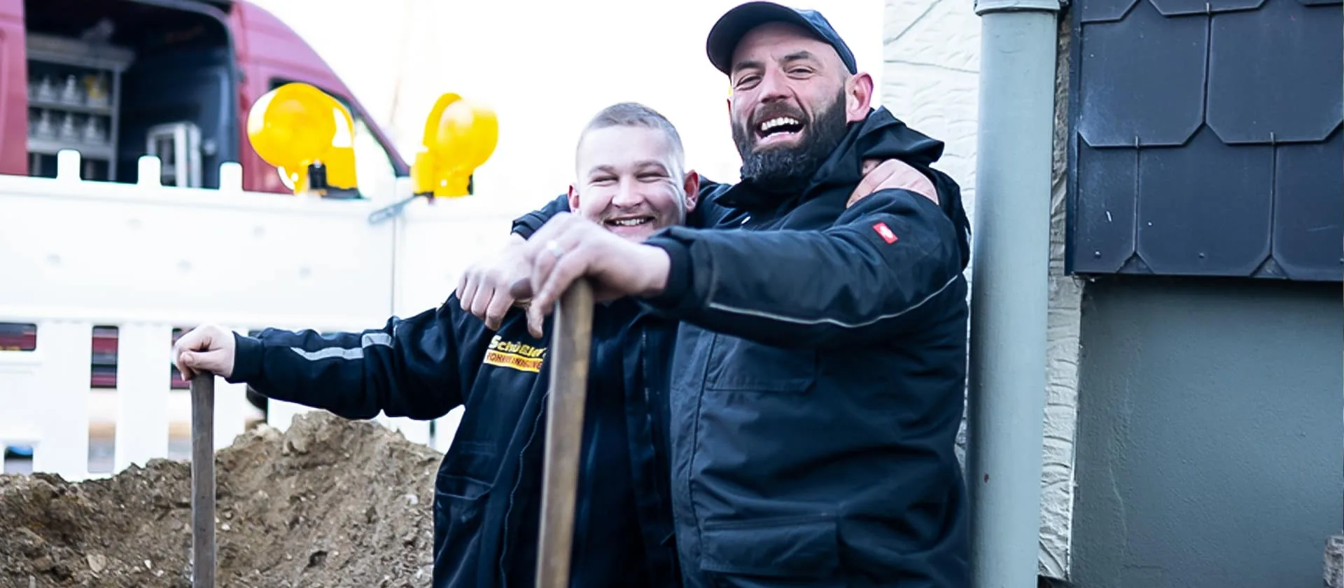 Team von Schüßler's beim Tiefbau für die Kanalsanierung in Essen